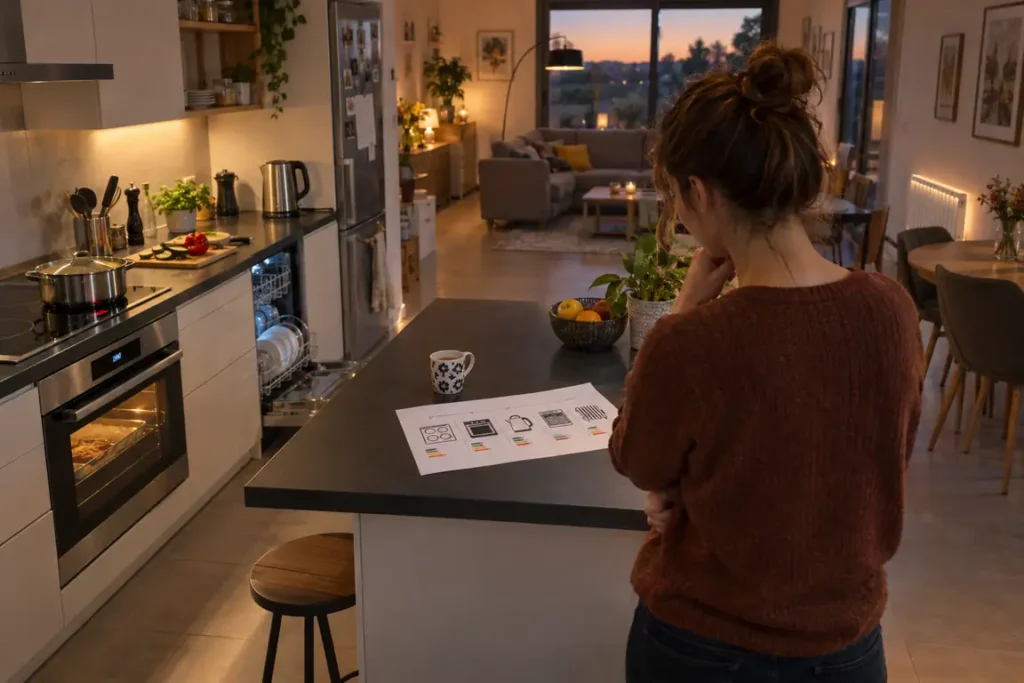 Appareils électriques utilisés simultanément pour choisir la puissance du compteur