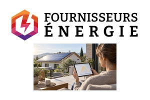Personne consultant un graphique de production solaire sur tablette, depuis une terrasse face à une maison équipée de panneaux photovoltaïques